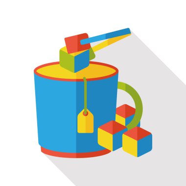 sıcak kahve düz simgesi