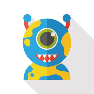 Alan yabancı düz simgesi