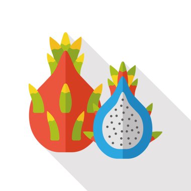 Pitaya meyve düz simgesi