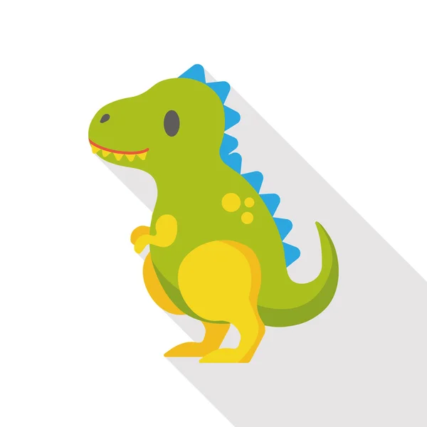 Dinosaur toy flat icon — Stock Vector