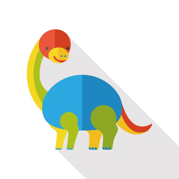 Dinosaur toy flat icon — Stock Vector