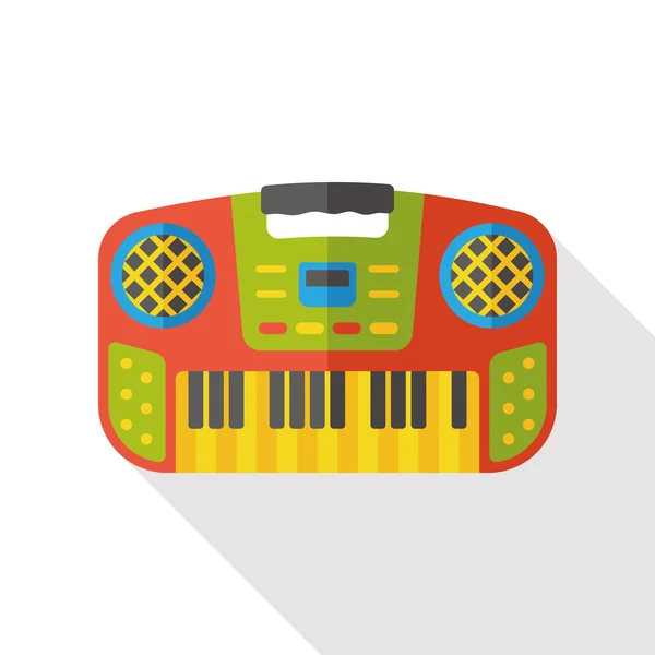 Piano toy flat icon — Stock Vector