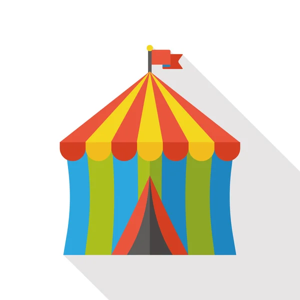 Плоская икона цирковой палатки — стоковый вектор