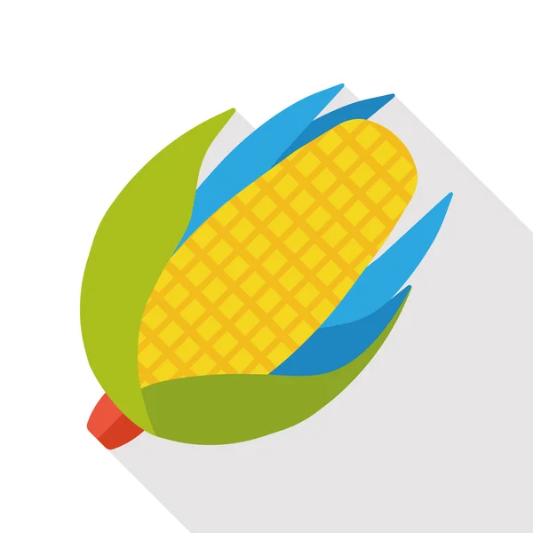 Fruit maïs platte pictogram — Stockvector
