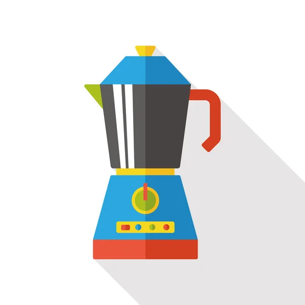 Kahve makinesi su ısıtıcısı düz simgesi — Stok Vektör