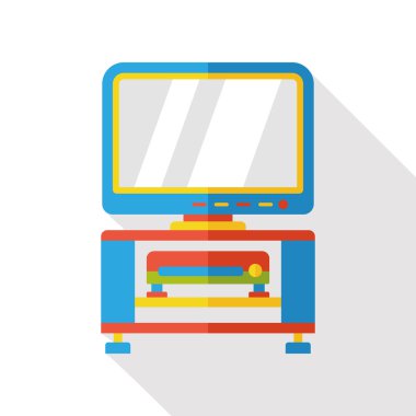 TV elektrik düz simgesi