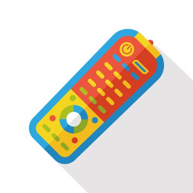 TV denetim düz simgesi