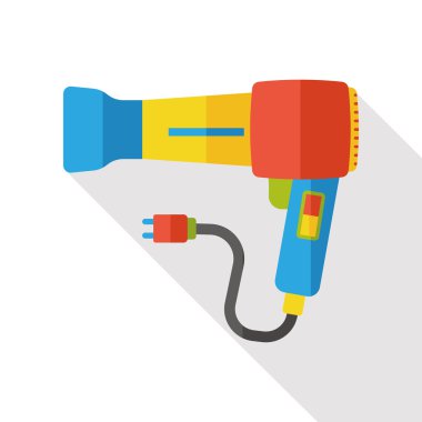 Saç kurutma makinesi düz simgesi