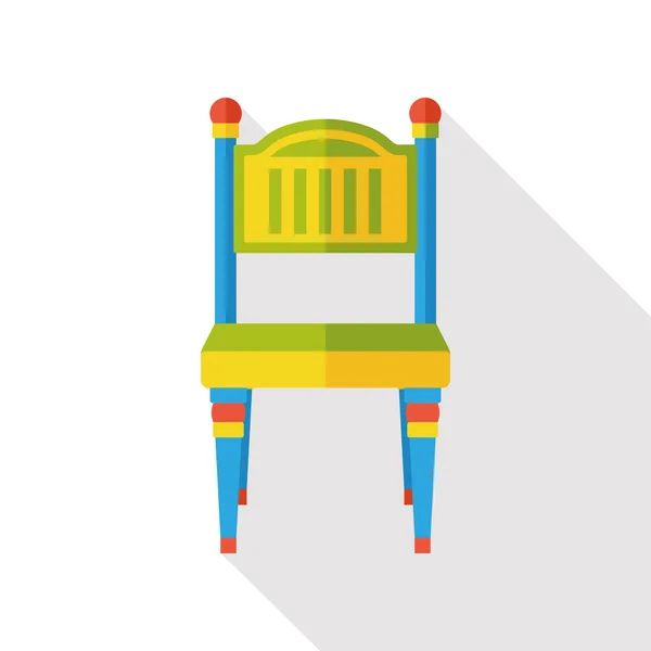 Silla muebles icono plano — Vector de stock