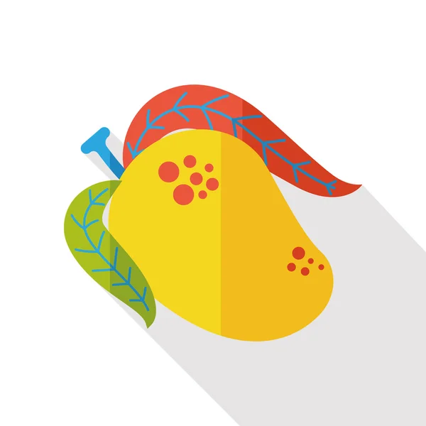 Mango vruchten platte pictogram — Stockvector