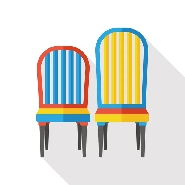 Chair furniture flat icon — Stock Vector