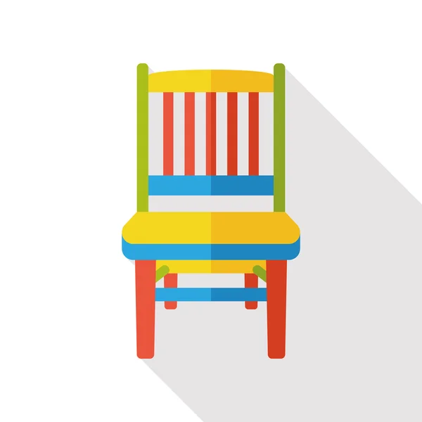 Silla muebles icono plano — Vector de stock