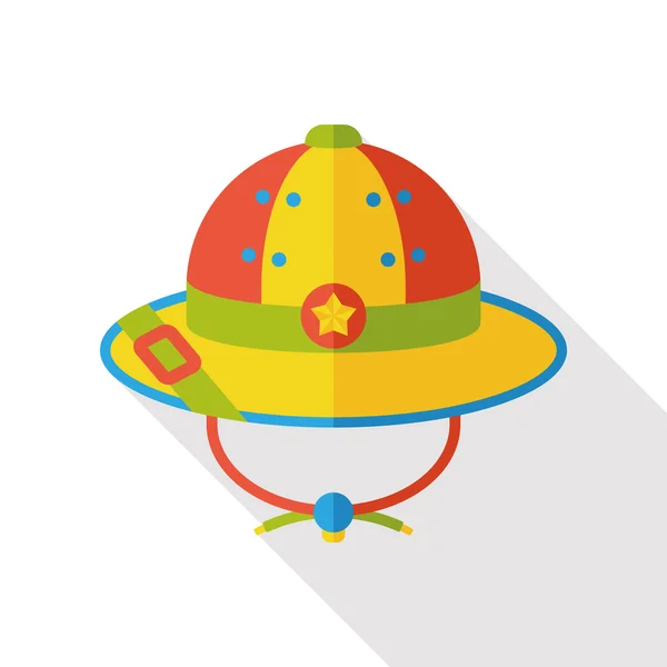 Sombrero de camping icono plano — Vector de stock
