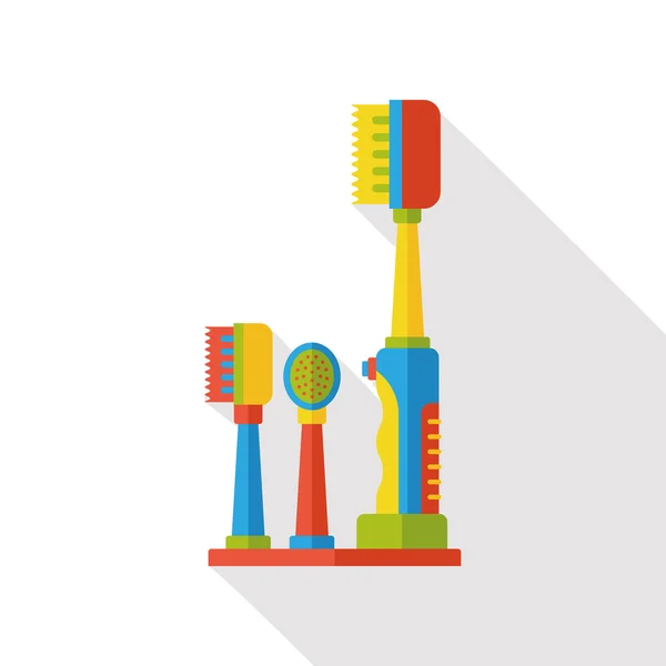 Equipment toothbrush flat icon — Stock Vector
