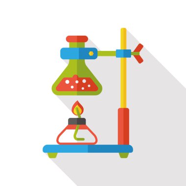 Deney kabı düz simgesi