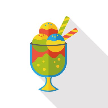 Dondurma düz simgesi