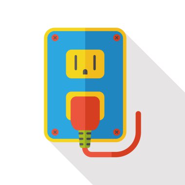 çıkış soketi düz simgesi