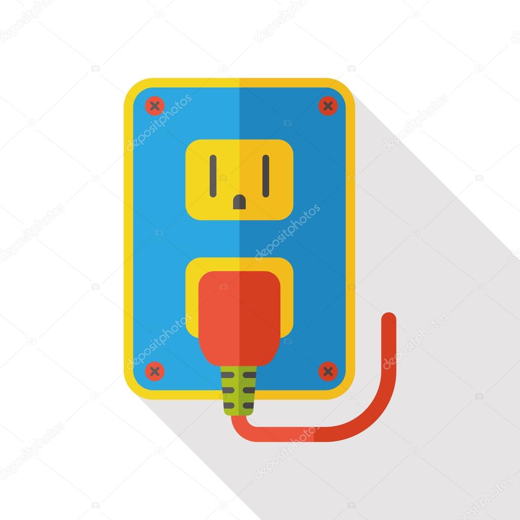 outlet socket flat icon