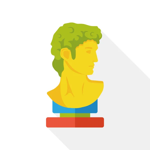 Estatua de arte icono plano — Vector de stock