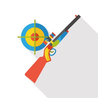 Silah hedef düz simgesini