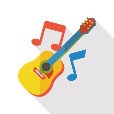 müzik gitar düz simgesi