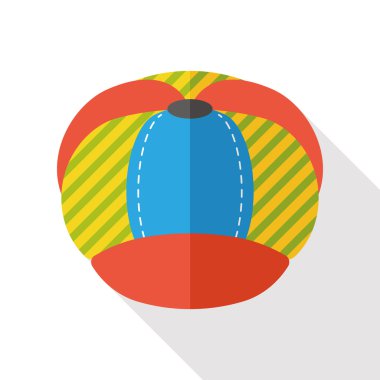 giyen şapka düz simgesi