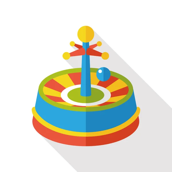 Casino Ruleta icono plano — Vector de stock