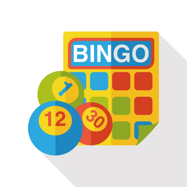 Bola de bingo icono plano — Vector de stock