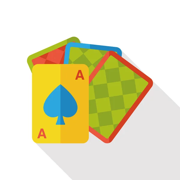 Poker card flat icon — Stock Vector