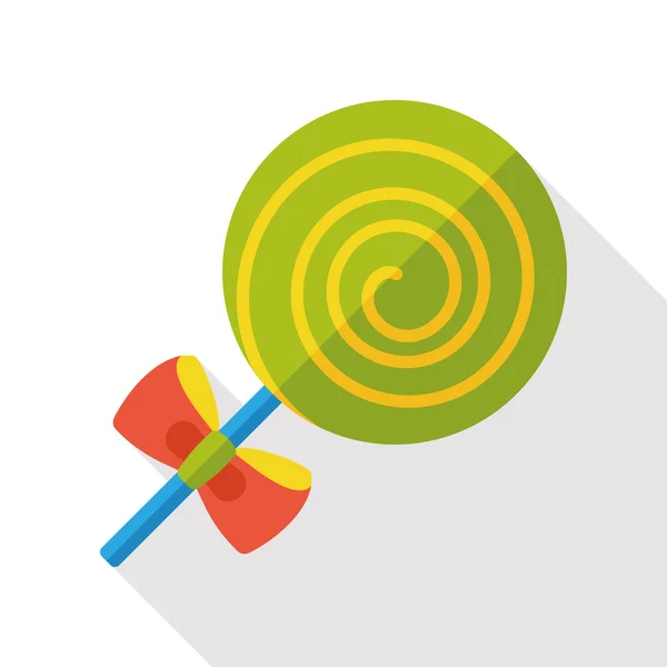 Dessert lollipop flat icon — Stock Vector