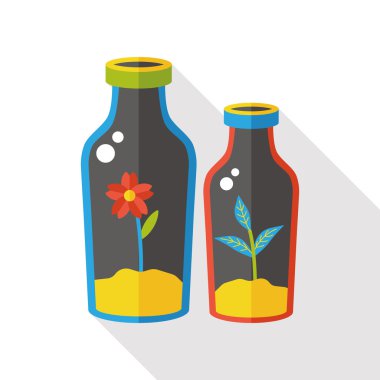 şişe düz simgesi simgesi öğe geri dönüşüm