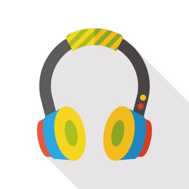 ses kulaklık düz simgesi simgesi öğesi