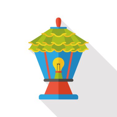 Bahçe lamba düz simgesi simgesi öğesi