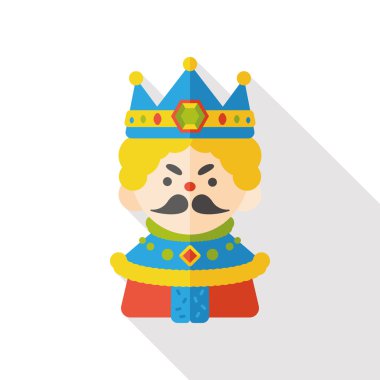 çizgi film Kral düz simgesi simgesi öğesi