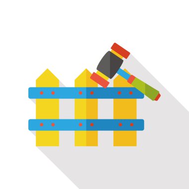 Yollara barikat bariyer düz simgesi simgesi öğesi