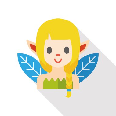 peri masalı elfler düz simgesi simgesi öğesi