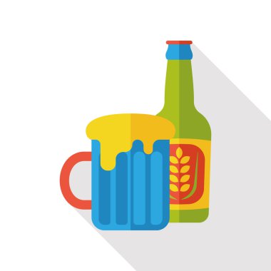 içki şampanya düz simgesi simgesi öğesi