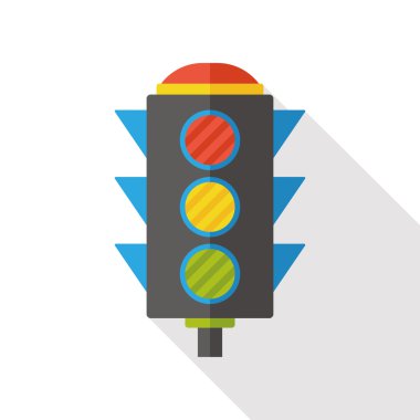 Trafik ışıkları düz simgesi simgesi öğesi