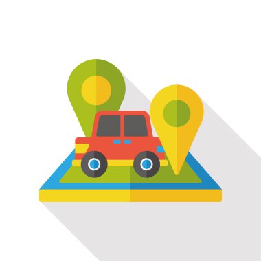 harita yer düz simgesi simgesi öğesi