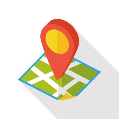 harita yer düz simgesi simgesi öğesi