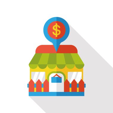 Dükkanı Gps arama düz simgesi simgesi öğesi