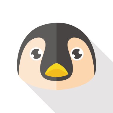 Penguen Hayvanat Bahçesi hayvan düz simgesi simgesi öğesi