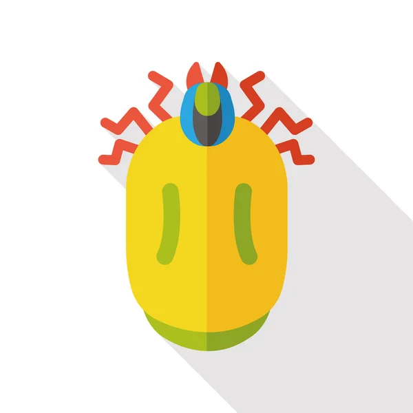 Insect bug platte pictogram pictogram element — Stockvector