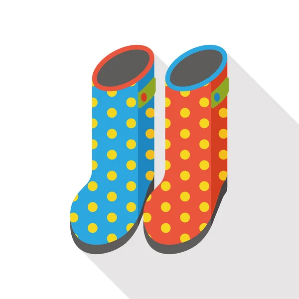 Rain boots flat icon icon element — Stock Vector