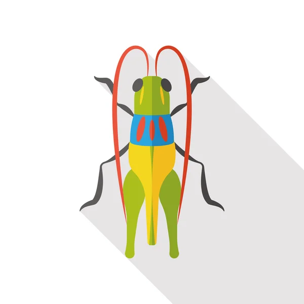 Insect bug platte pictogram pictogram element — Stockvector