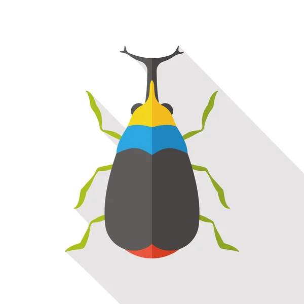 Insecte bug icône plate icône élément — Image vectorielle