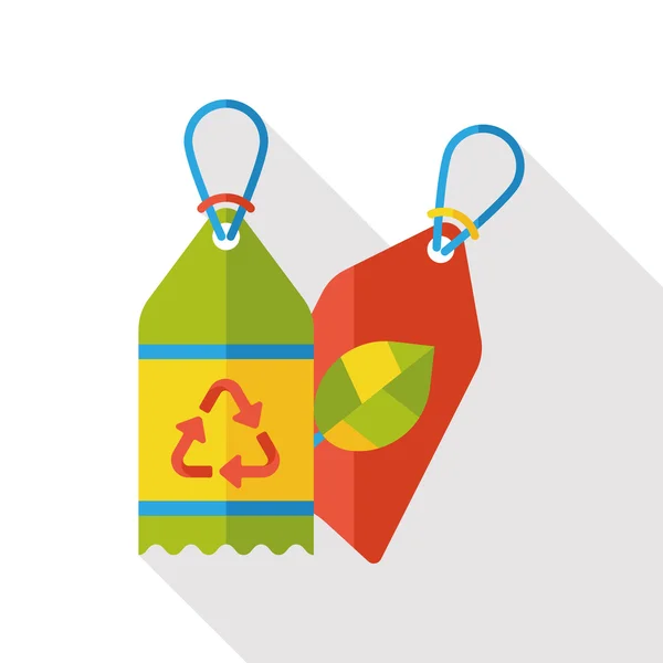 Recycle tag platte pictogram pictogram-element — Stockvector