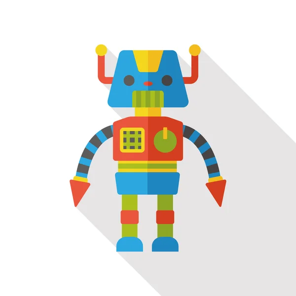 Robot máquina icono plano icono elemento — Vector de stock