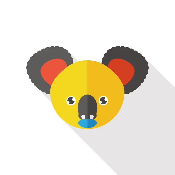 Koala Zoo Tier flache Symbol-Element — Stockvektor