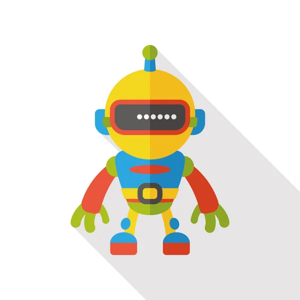 Robot máquina icono plano icono elemento — Vector de stock